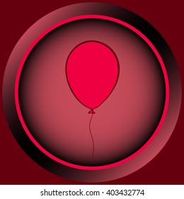 Icon red balloon