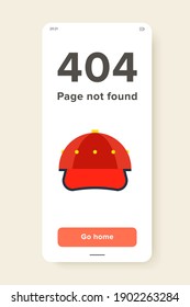 Icon of red baseball cap. League, championship, team. Sport concept. Can be used for topics like clothing, game, uniform