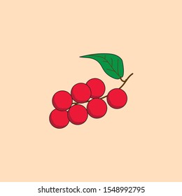 icon Red berry in a peach background - Powered by Shutterstock - Get 15% off with code: PIKWIZARD15