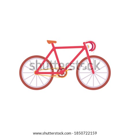 Icon of red bike with two wheels.