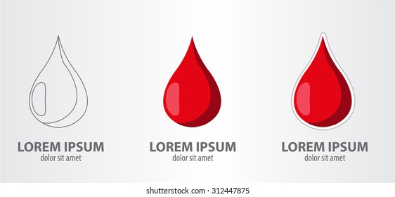 Icon of the red blood drop