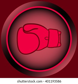 Icon red boxing glove