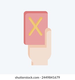 Icon Red Card. related to Football symbol. flat style. simple design illustration