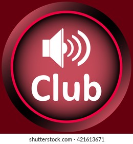 Icon red club loudspeaker