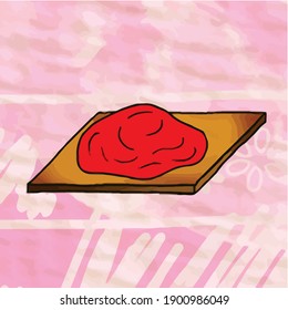Icon Red Dough Vector Infographic Cenil
