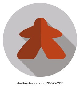 icon red figures, chips and miply for board games. flat design