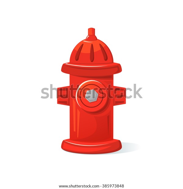 Icon red\
fire hydrant, isolated vector\
illustration