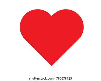 icon red heart happy shape vector symbol love health gift background abstract romance wedding romantic valentine day