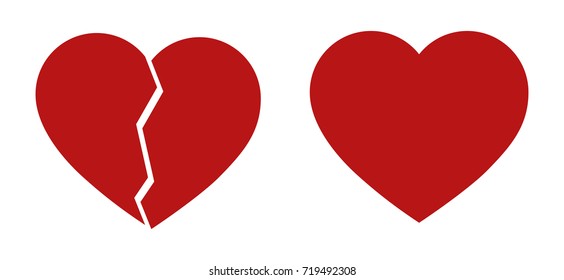 icon red heart vector
