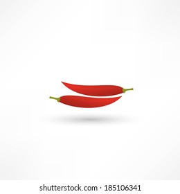 Icon of red hot chili pepper