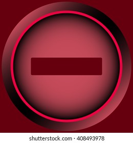 Icon red minus