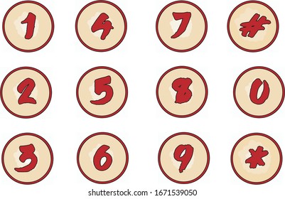 icon red number on red circle