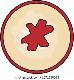 icon red number on red circle