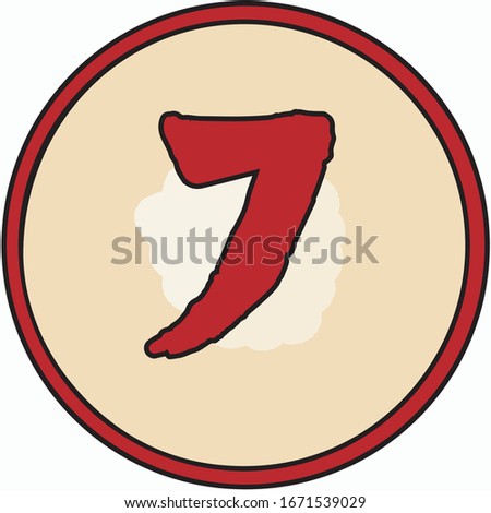 icon red number on red circle