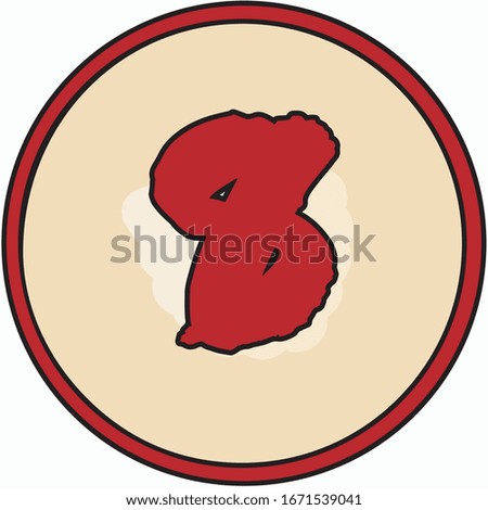 icon red number on red circle