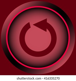 Icon red reset arrow