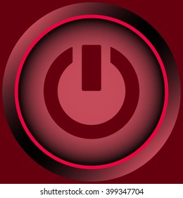 Icon red sign switching off