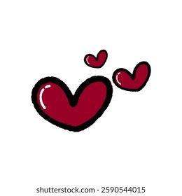 Icon of Red Three Hearts