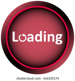 Icon red white loading and arrow