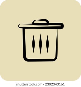 Icono Reduce Desechos. adecuado para el símbolo de ecología. estilo dibujado a mano. diseño simple editable. plantilla de diseño