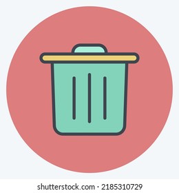 Icon Reduces Waste. suitable for education symbol. color mate style. simple design editable. design template vector. simple illustration