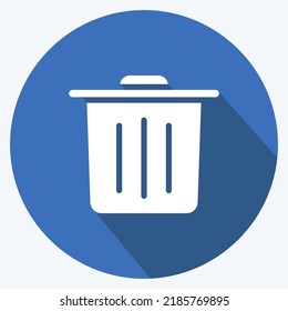 Icon Reduces Waste. suitable for education symbol. long shadow style. simple design editable. design template vector. simple illustration