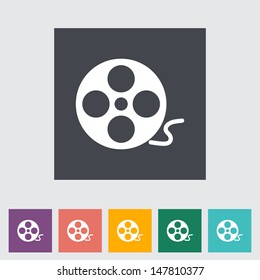 Icon reel of film. Movie Concept.