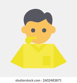 Icon referee. Football and soccer elements. Icon in flat style.