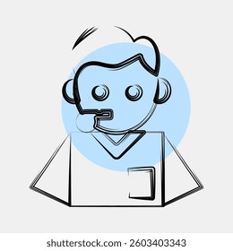 Icon referee. Football and soccer elements. Icon in color spot style.