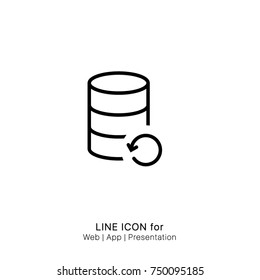 Icon refresh database graphic design single icon vector