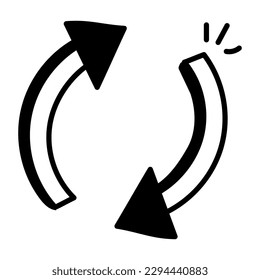 Symbol der Erneuerung im modernen Doodle-Design 