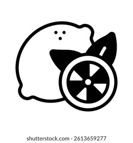 Icon of a refreshing lemon symbolizing citrus energy and rejuvenation