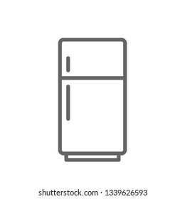 ícone refrigerador eletrônico no fundo branco em estilo plano