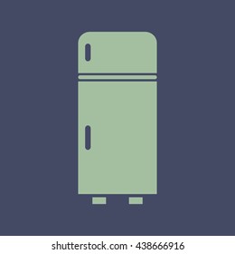 Icon of Refrigerator. Eps-10.