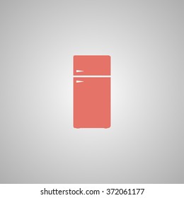 Icon of refrigerator. Flat design style eps 10
