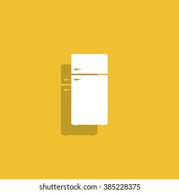 Icon of refrigerator. Flat design style eps 10