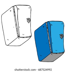 Icon of the refrigerator. Freezer chamber. Refrigerator with one door. Vector illustration.