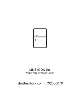 Icon refrigerator graphic design single icon vector