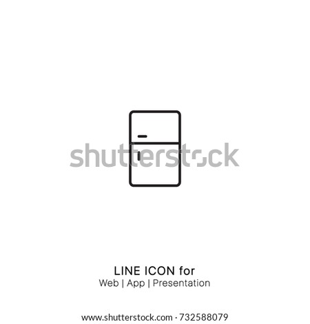 Icon refrigerator graphic design single icon vector