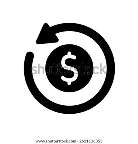 Icon a refund, isolated against a clean background.
