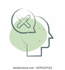 Icon Refuse. related to Delete symbol. Color Spot Style. simple design illustration