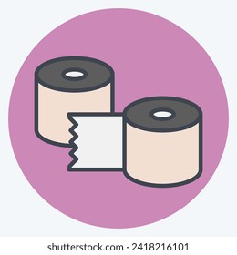 Icon Reinforcement Tapes. related to Shoemaker symbol. color mate style. simple design editable. simple illustration