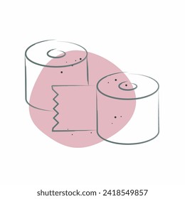 Icon Reinforcement Tapes. related to Shoemaker symbol. Color Spot Style. simple design editable. simple illustration