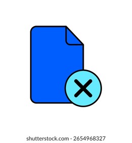 Icono de un rechazo, aislado sobre un fondo limpio.

