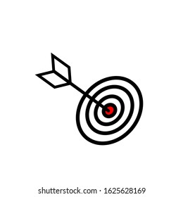 The icon is related to the target with a white background