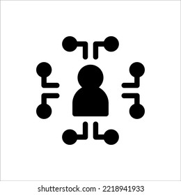 Icon Relation Glyph, Flat Icon Logo Illustration Vector Isolated. Suitable for Web Design, Logo, App. 