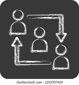 Icon Relationship. related to Volunteering symbol. chalk style. Help and support. friendship
