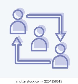 Icon Relationship. related to Volunteering symbol. two tone style. Help and support. friendship
