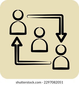 Icon Relationship. related to Volunteering symbol. glyph style. Help and support. friendship