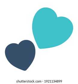 icon relationship using flat style and blue color dominate